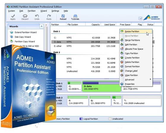 aomei partition pro aomei partition pro