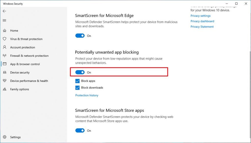 Comment bloquer les applications malveillantes (PUA) sur Windows 10