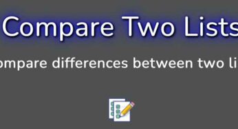 Compare Two Lists : un logiciel pour comparer le contenu texte de deux documents