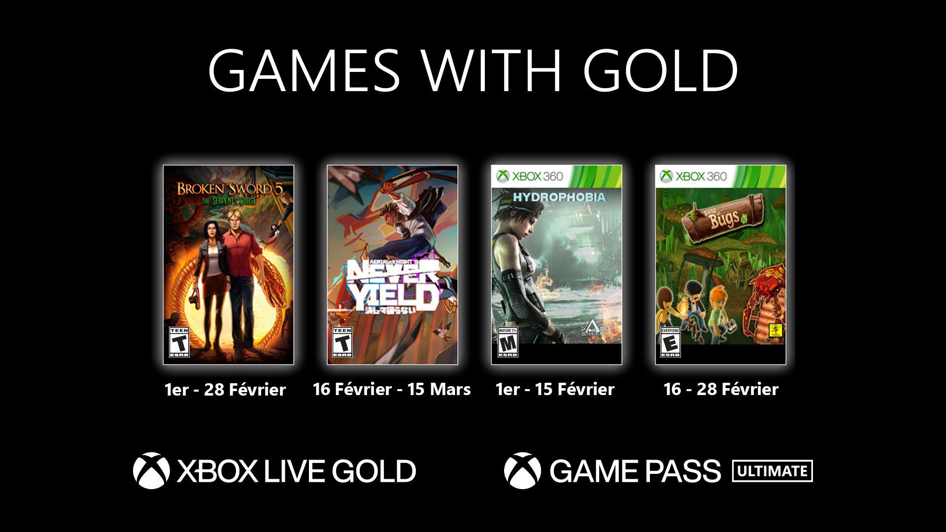 Les Games with Gold de février 2022