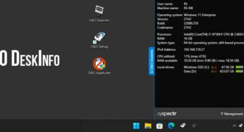 O&O DeskInfo : afficher les informations matériels et systèmes sur le bureau