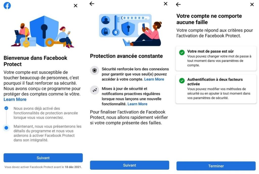 Image d'illustration, Comment activer Facebook Protect étape par étape.