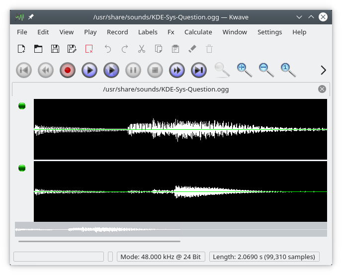 Kwave pour KDE