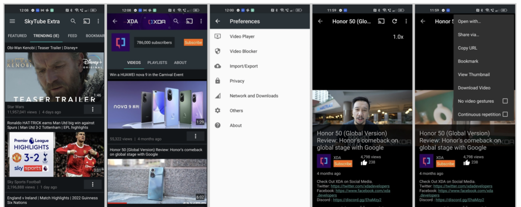 SkyTube Application Android