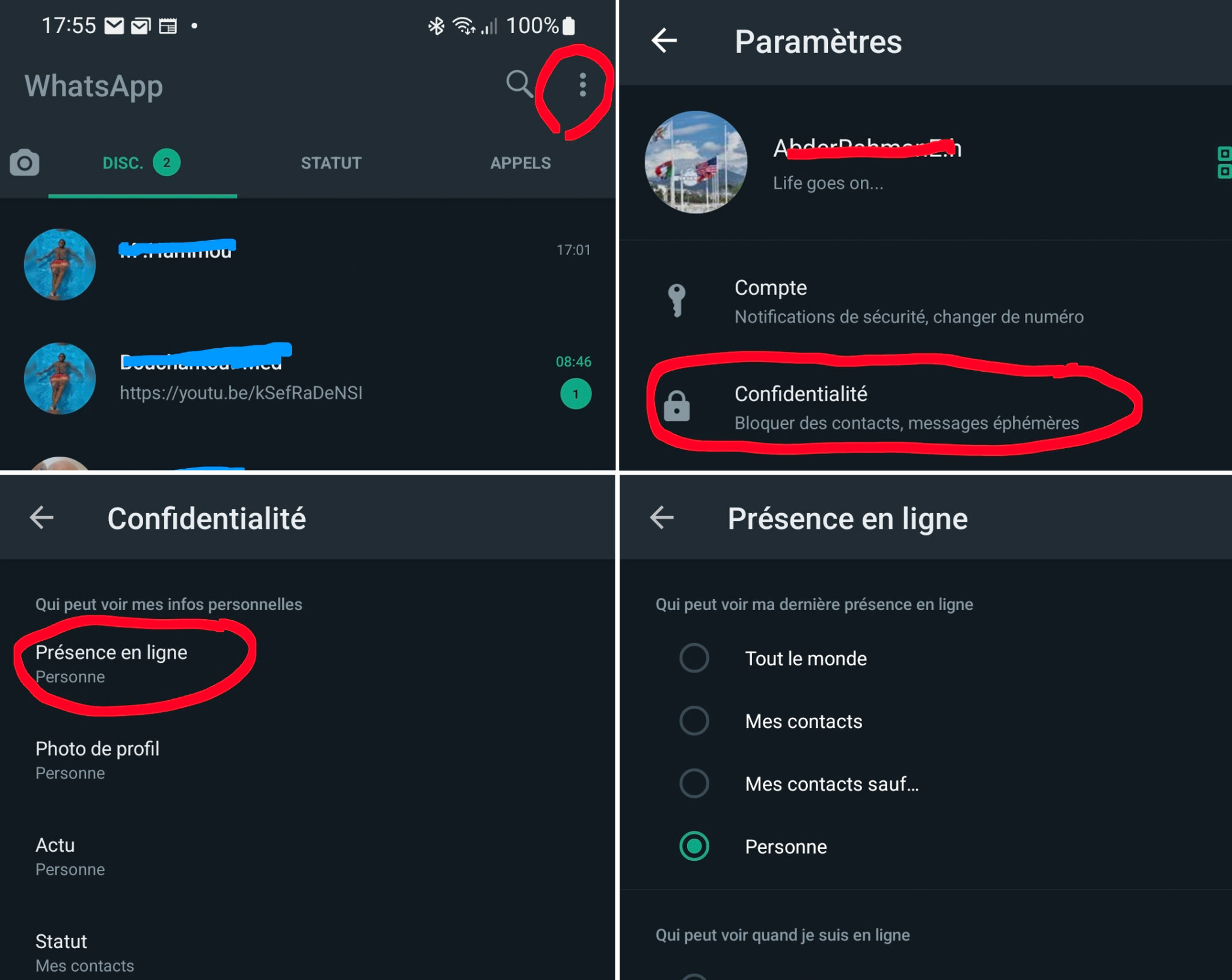Comment masquer votre statut « en ligne » sur WhatsApp