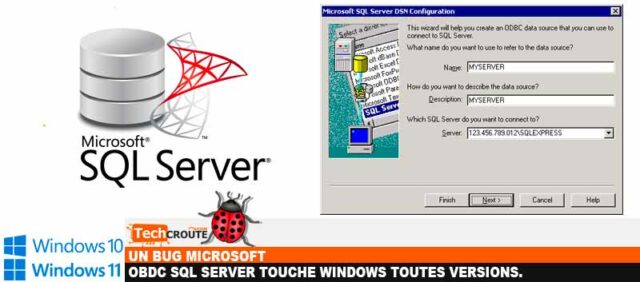 Un bug Microsoft OBDC SQL Server touche Windows toutes versions. bug-sqlserver-odbc-driver-windows-bug