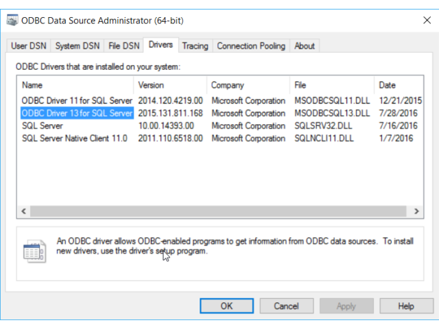 Bug Microsoft OBDC SQL Server touche Windows toutes versions