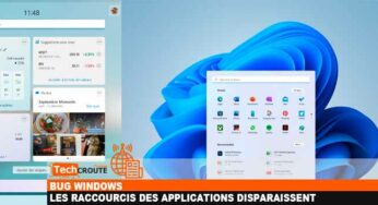 Bug Windows : les raccourcis des applications disparaissent