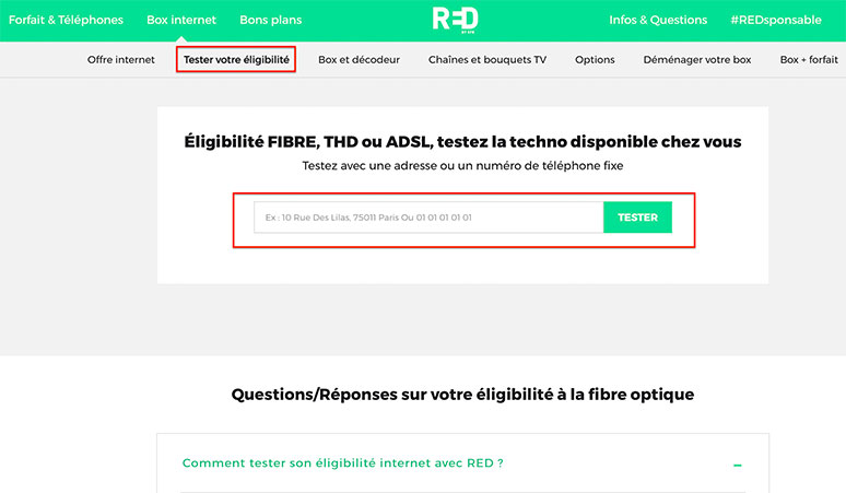 Réalisez un test d’éligibilité à la fibre optique