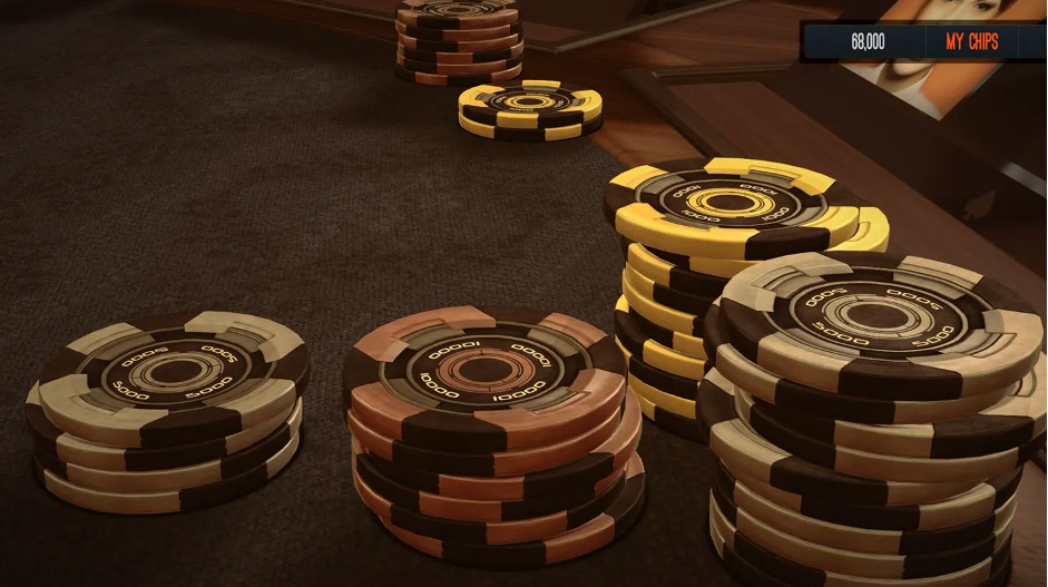 Jetons pour jouer au poker dans les casinos sur la Xbox.