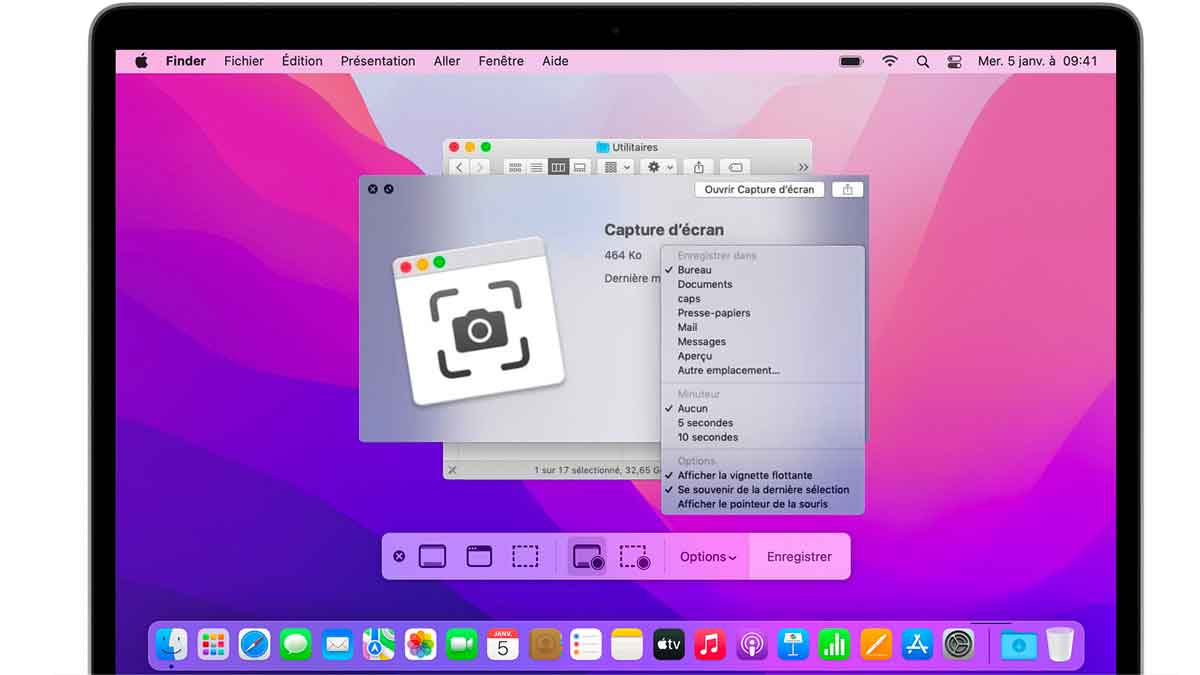 MacOS-capture-ecran-et raccourcis