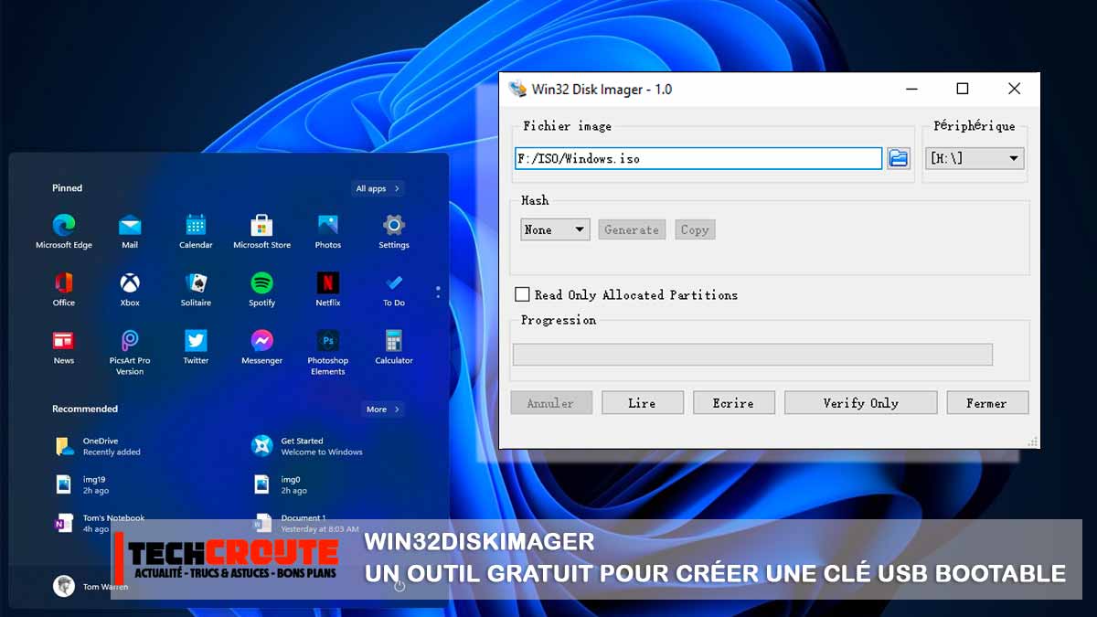 Win32DiskImager : un outil gratuit pour créer une clé USB bootable - TechCroute.com
