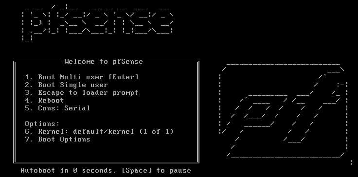 pfsense boot