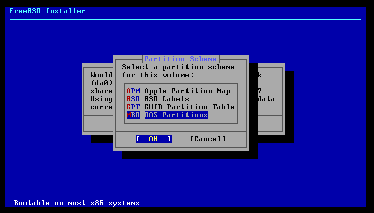 pfsense MBR DOS Partitions