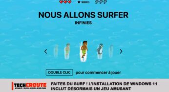 Faites du surf ! L’installation de Windows 11 inclut désormais un jeu amusant
