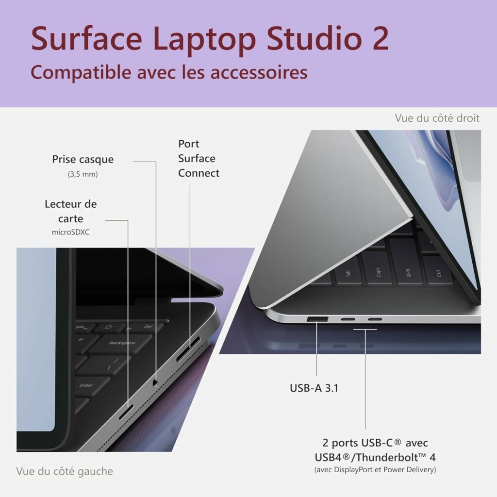 Connectiques Surface Studio 2