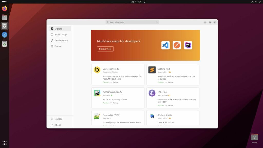 Ubuntu 23.10 : Le nouveau centre d'applications