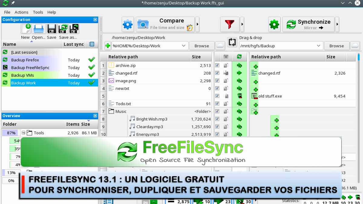 Freefilesync 13 1 un logiciel gratuit pour synchroniser dupliquer et