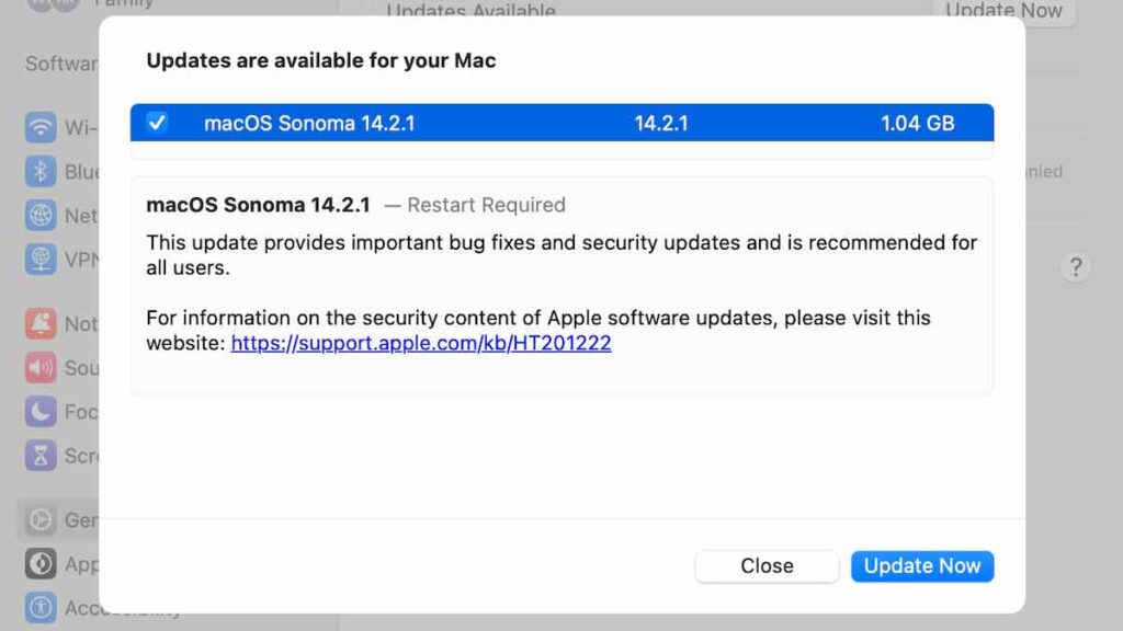 Apple publie les mises à jour macOS 14.2.1 Sonoma et iOS 17.2.1