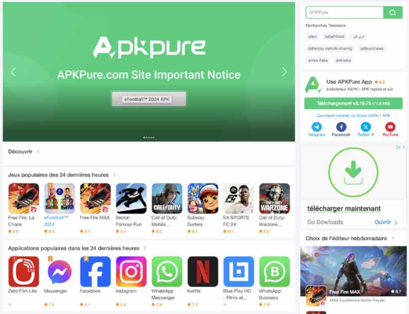 Pourquoi APKPure est si populaire