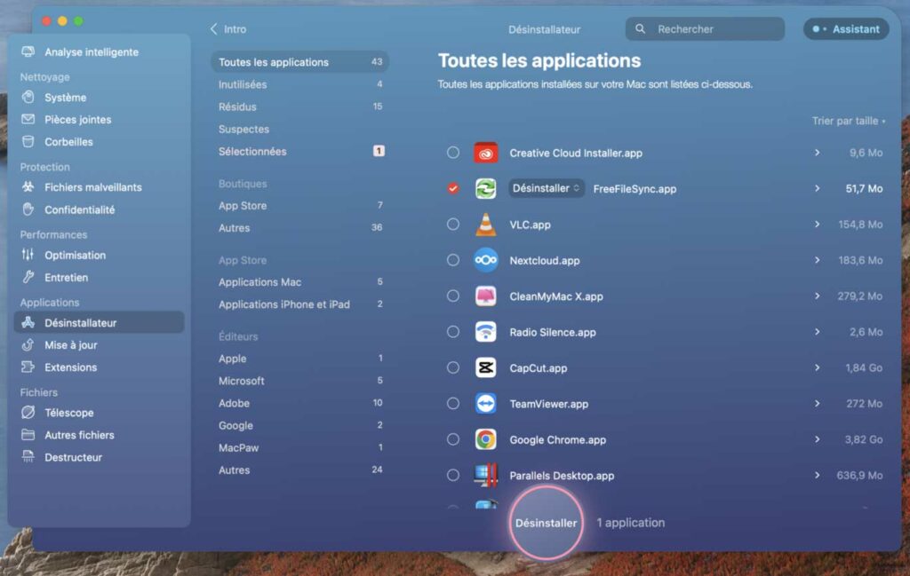 La gestion complète des applications et des extensions