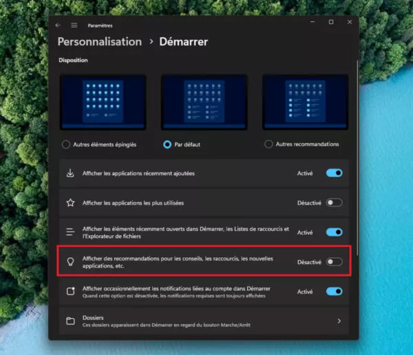 Comment désactiver les publicités dans le menu Démarrer de Windows 11 