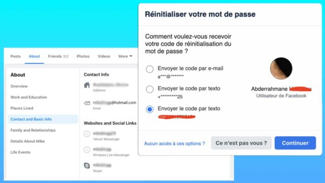 Trouver un email d'un contact sur Facebook