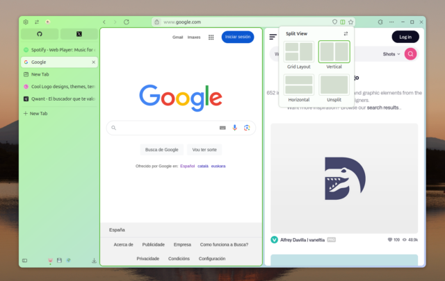 zenbrowser split screen