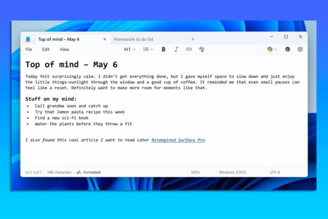 windows-11-Microsoft-ajoute-le-formatage-pour-Notepad
