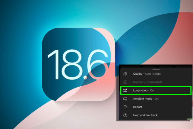 iOS 18.6 : Comment désactiver la lecture en boucle des vidéos dans Photos loop-videos-desactivation-option