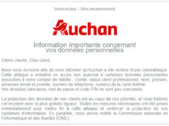 Nouvelle fuite de données chez Auchan : les cartes de fidélité compromises Auchan