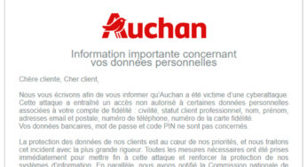 Nouvelle fuite de données chez Auchan : les cartes de fidélité compromises
