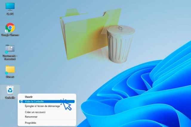 Libérer de l’espace en vidant la corbeille sous Windows 10 et 11 vider-la-corbeille-windows