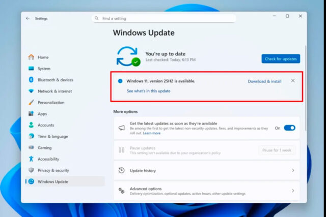 Windows 11 25H2 : ce qu’il faut savoir sur la prochaine mise à jour de Microsoft windows-11-25H2