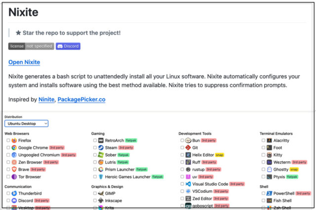 Nixite : un outil qui simplifie l’installation de logiciels sur Linux Nixite-linux