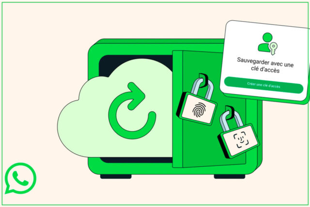WhatsApp adopte les passkeys pour chiffrer les sauvegardes whatsapp-passkeys-chiffrement