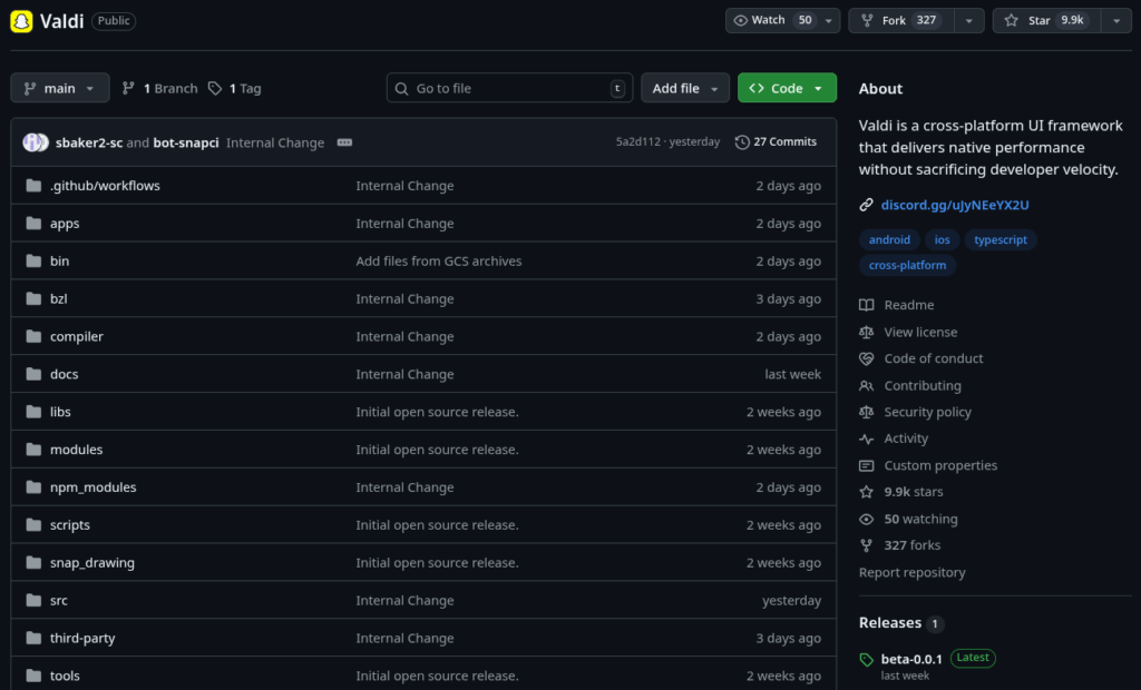 Snapchat ouvre Valdi au monde : son framework UI natif