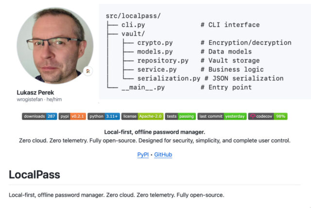 LocalPass : un outil open source pour gérer ses mots de passe en locale localPass