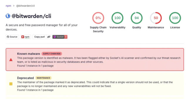 Le CLI de Bitwarden visé par une attaque sophistiquée de la « Supply Chain » bitwarden-cli