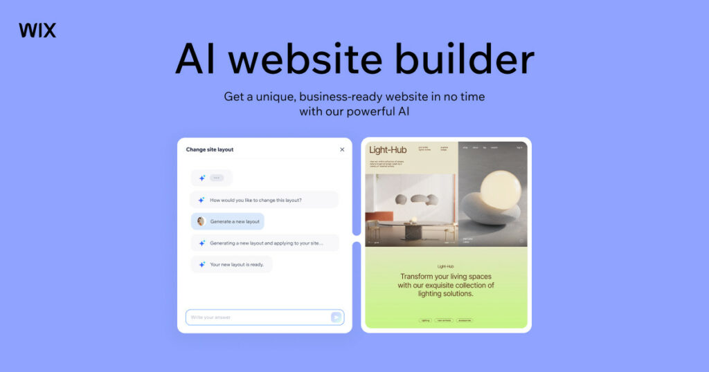 Wix AI — le plus complet pour débuter