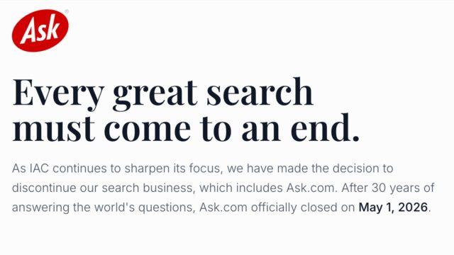Ask.com ferme ses portes après près de 30 ans d’existence Ask.com