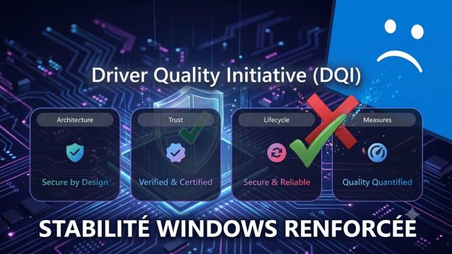 Windows plus stable : Microsoft lance un grand plan contre les pilotes défectueux « Driver Quality Initiative » (DQI)