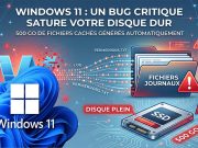Windows 11 : un bug critique sature les disques durs avec 500 Go de fichiers cachés windows-11-bug-critique-stockage