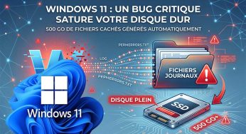 Windows 11 : un bug critique sature les disques durs avec 500 Go de fichiers cachés