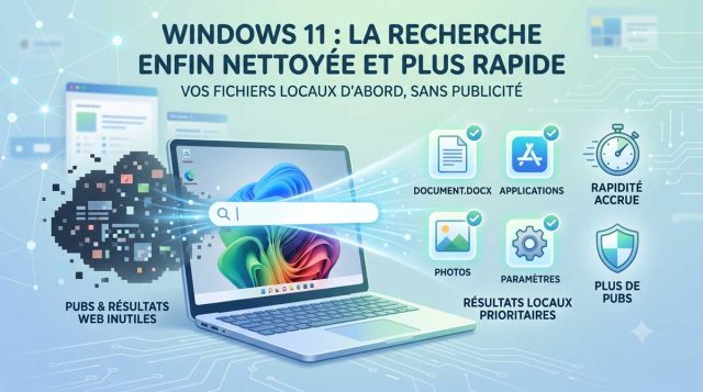 Windows 11 : Microsoft nettoie enfin sa barre de recherche et supprime les publicités windows-barre-de-recherche-nouveaute