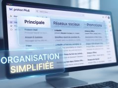 Proton Mail : Le tri automatique des e-mails à la sauce Gmail arrive Interface de Proton Mail avec des onglets de tri automatiques de catégories inspirés de Gmail.