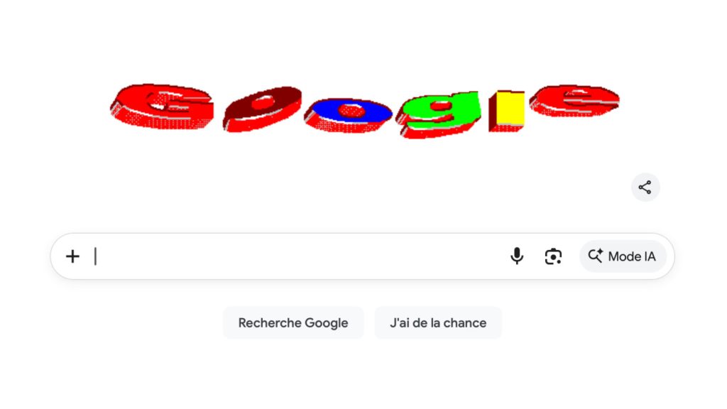 Le moteur de recherche fête ses 28 ans avec une illustration rétro sur sa page d'accueil.