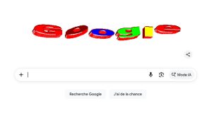 Le moteur de recherche fête ses 28 ans avec une illustration rétro sur sa page d'accueil.