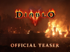 Blizzard annonce Diablo 5 pour le printemps 2029 Silhouette sombre du Seigneur de la Terreur dans un paysage en ruines pour l'annonce de Diablo 5 par Blizzard.