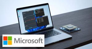 Événement Microsoft Windows mettant en valeur un PC portable Surface équipé d'un processeur Nvidia RTX Spark.